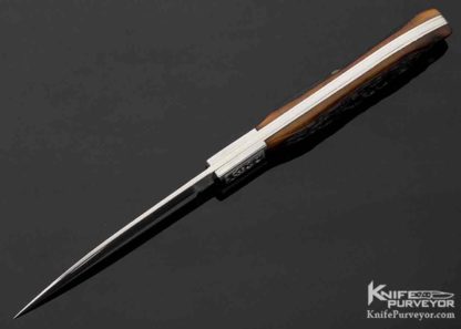 Tim Britton Custom Knife Engraved Stag "Pinfish" Slip Joint Engraved by Jim Small - Image 6