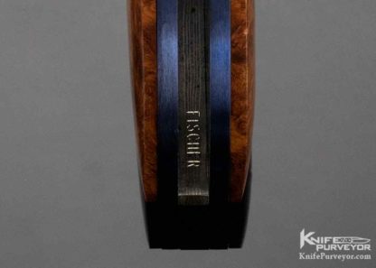 Todd Fischer Custom Knife Ironwood and Damascus Jumbo Double Action Automatic Linerlock - Image 9