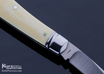 Tony Bose Custom Knife Goat Horn Slip Joint Swayback Jack Gent's Knife With Shield Escutcheon - Image 5