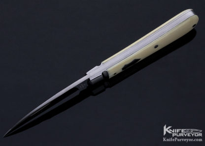 Tony Bose Custom Knife Goat Horn Slip Joint Swayback Jack Gent's Knife With Shield Escutcheon - Image 6