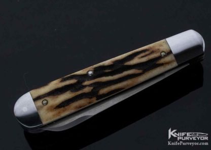 Tony Bose Custom Knife Stag 2 Blade Slip Joint with Oval Escutcheon #2 - Image 5