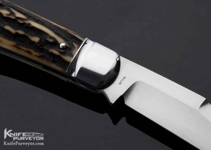 Tony Bose Custom Knife Stag "Lanny's Clip" Slip Joint - Image 5