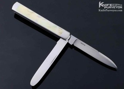 Warren Osborne Custom Knife Prototype Gold Lip Pearl Doctors Knife Slip Joint - Image 3
