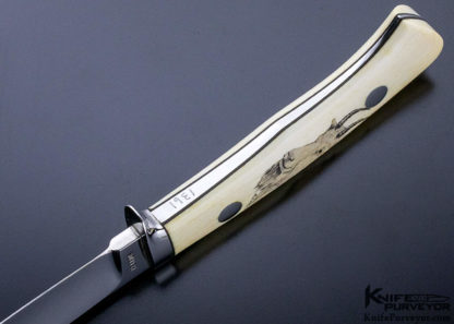George Herron Custom Knife A. Ford Scrimshawed 1977 #1361 - Image 5