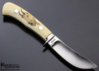 George Herron Custom Knife A. Ford Scrimshawed 1977 #1361 - Image 6