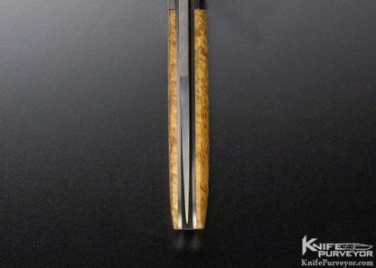 A.T. Barr Custom Knife Burlwood Linerlock - Image 3