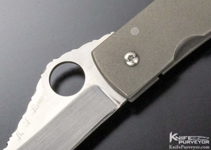A.T. Barr Custom Knife One-Eyed Jack Titanium Frame Lock - Image 3