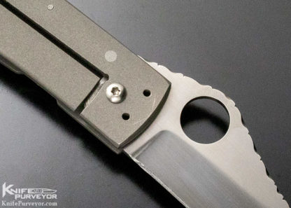 A.T. Barr Custom Knife One-Eyed Jack Titanium Frame Lock - Image 5