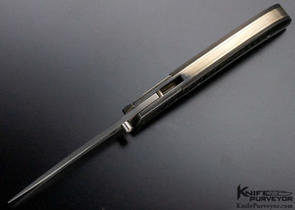 Aaron Frederick Custom Knife Damascus & Carbon Fiber Linerlock - Image 6