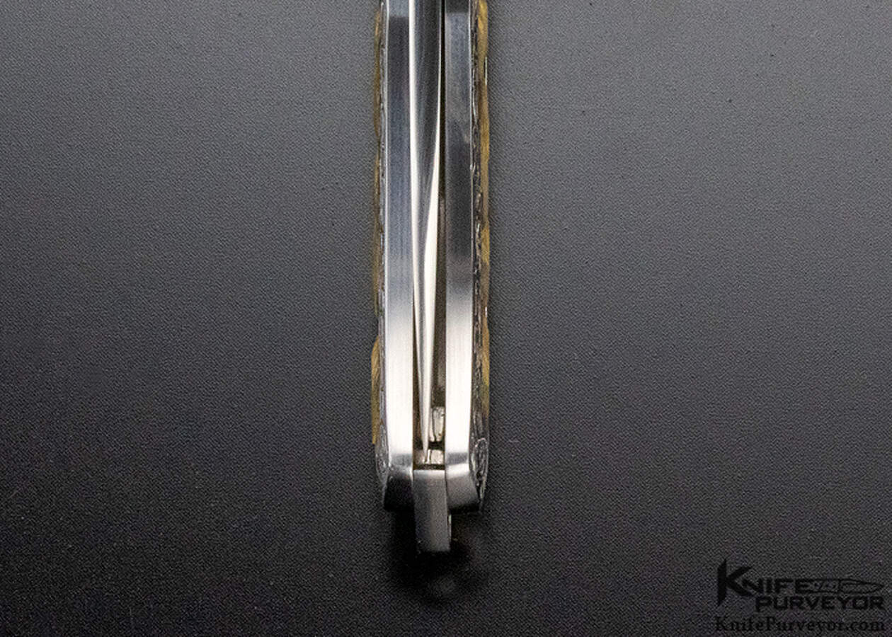 Steve Hoel Custom Knife Aldo Rizzini Engraved Rams Horn Lockback - Image 7