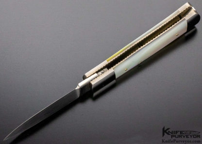Alex Daniels Custom Knife Mother of Pearl Shell Lockback Folder - Image 7