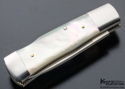 Alex Daniels Custom Knife Mother of Pearl Shell Lockback Folder