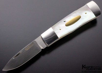 Alex Daniels Custom Knife Mother of Pearl Shell Lockback Folder - Image 5