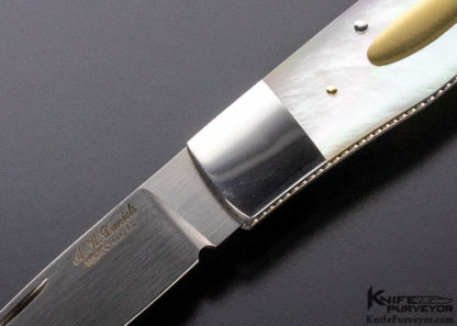 Alex Daniels Custom Knife Mother of Pearl Shell Lockback Folder - Image 8