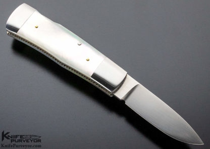 Alex Daniels Custom Knife Mother of Pearl Shell Lockback Folder - Image 4