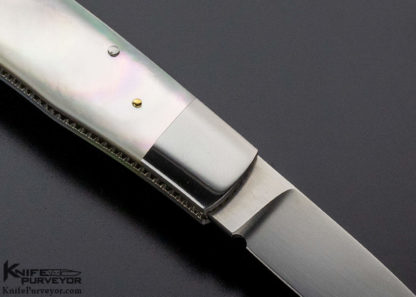 Alex Daniels Custom Knife Mother of Pearl Shell Lockback Folder - Image 3