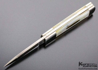 Alex Daniels Custom Knife Mother of Pearl Shell Lockback Folder - Image 2