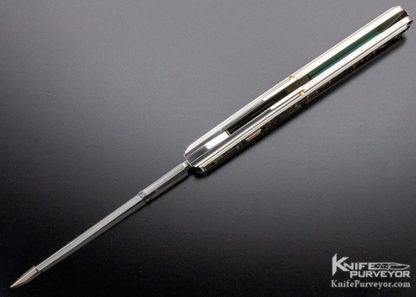 Antonio Fogarizzu Custom Knife "Eiffel" Button Lock Carbon Fiber and Black Lip - Image 6