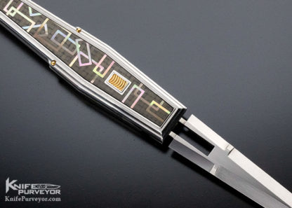 Antonio Fogarizzu Custom Knife "Eiffel" Button Lock Carbon Fiber and Black Lip - Image 8