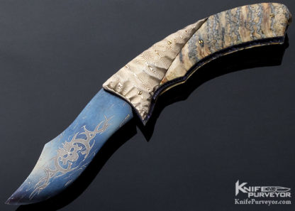 Arthur Whale Custom Knife Mokume & Mosaic Damascus Linerlock 10232