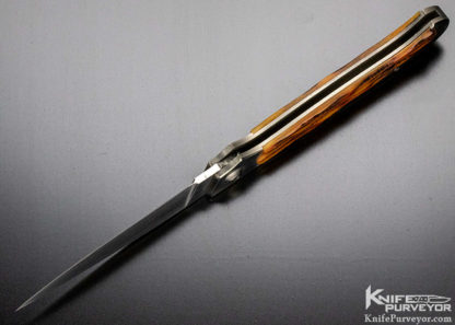 Bailey Bradshaw Custom Knife Jigged Bone Front Lock - Image 5