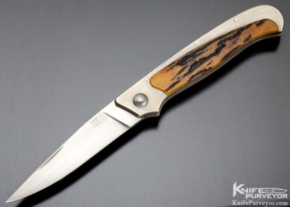 Bailey Bradshaw Custom Knife Jigged Bone Front Lock - Image 2