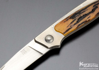 Bailey Bradshaw Custom Knife Jigged Bone Front Lock - Image 3