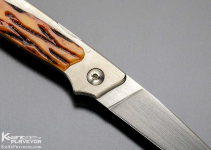 Bailey Bradshaw Custom Knife Jigged Bone Front Lock - Image 6