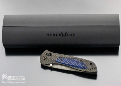 Benchmade 710-141 Custom Knife Gold Series McHenry Axis Damasteel Carbon Fiber and Titanium Assisted - Image 9