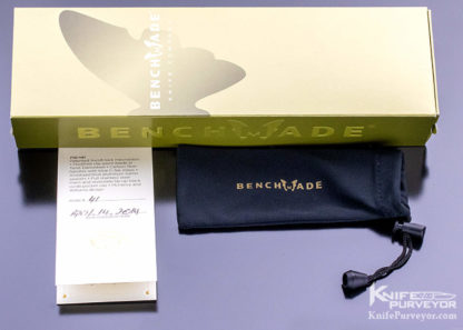 Benchmade 710-141 Custom Knife Gold Series McHenry Axis Damasteel Carbon Fiber and Titanium Assisted - Image 3