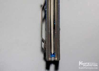 Benchmade 710-141 Custom Knife Gold Series McHenry Axis Damasteel Carbon Fiber and Titanium Assisted - Image 6
