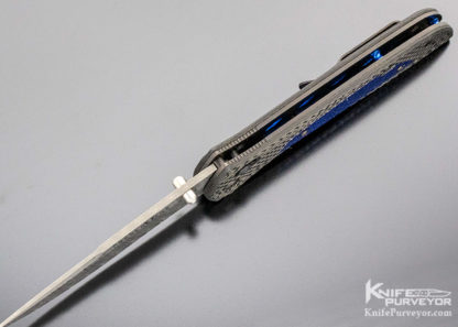 Benchmade 710-141 Custom Knife Gold Series McHenry Axis Damasteel Carbon Fiber and Titanium Assisted - Image 10