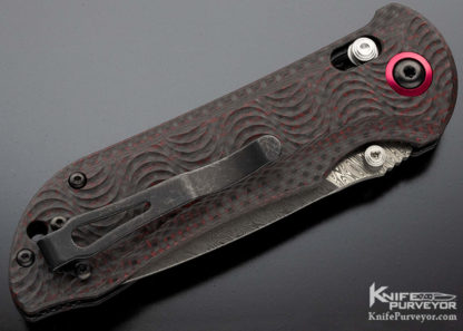 Benchmade 908-161 Gold Series Stryker Damasteel Red Carbon Fiber - Image 4