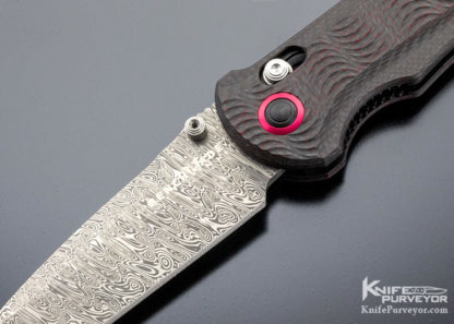 Benchmade 908-161 Gold Series Stryker Damasteel Red Carbon Fiber - Image 3