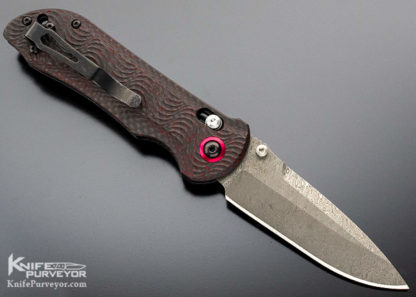Benchmade 908-161 Gold Series Stryker Damasteel Red Carbon Fiber - Image 5