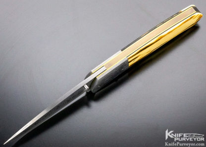 Bill Ankrom Custom Knife Mammoth with Multi-Bar Damascus and Titanium Linerlock - Image 7