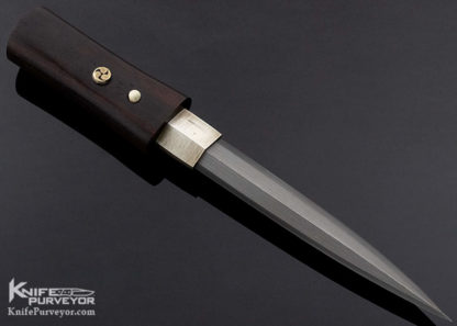 Bob Engnath Custom Knife Traditional Japanese Take Down Cocobolo with Stand - Image 3
