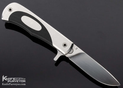 Bob Hayes Custom Knife Ebony African Black Wood Button Lock Flipper - Image 5