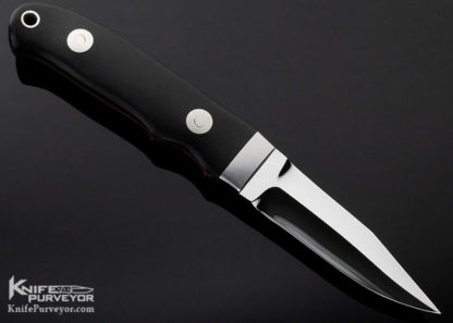 Bob Loveless Custom Knife Black Micarta NY Special Riverside Football Logo #841 - Image 4