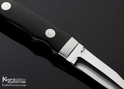 Bob Loveless Custom Knife Black Micarta NY Special Riverside Football Logo #841 - Image 5