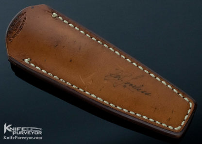 Bob Loveless Custom Knife Black Micarta NY Special Riverside Football Logo #841 - Image 3