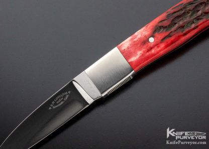 Bob Loveless Custom Knife Riverside #314 Red Jigged Bone City Knife - Image 2