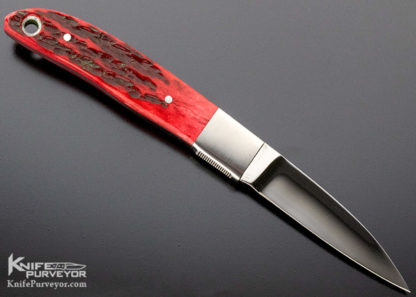 Bob Loveless Custom Knife Riverside #314 Red Jigged Bone City Knife - Image 3
