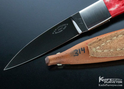 Bob Loveless Custom Knife Riverside #314 Red Jigged Bone City Knife - Image 5