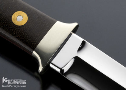 Bob Loveless Custom Knife Green Canvas Micarta Boot Knife Football Logo with Nickle Silver - Image 5