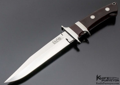 R.W Loveless Custom Knife Burgundy Micarta Subhilt Fighter - Image 3