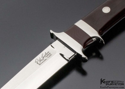 R.W Loveless Custom Knife Burgundy Micarta Subhilt Fighter - Image 2