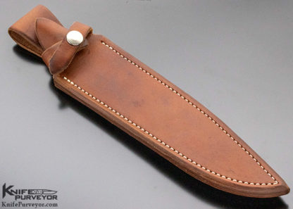 R.W Loveless Custom Knife Burgundy Micarta Subhilt Fighter - Image 4