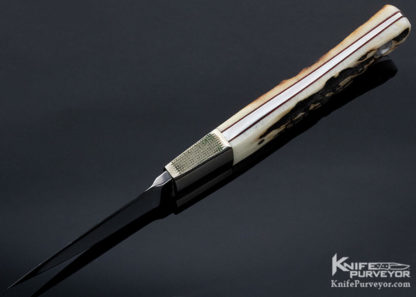 Bob Loveless Custom Knife Amber Stag Single Nude Logo City Knife - Image 4
