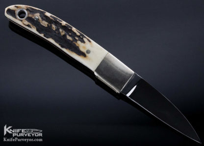 Bob Loveless Custom Knife Amber Stag Single Nude Logo City Knife - Image 2